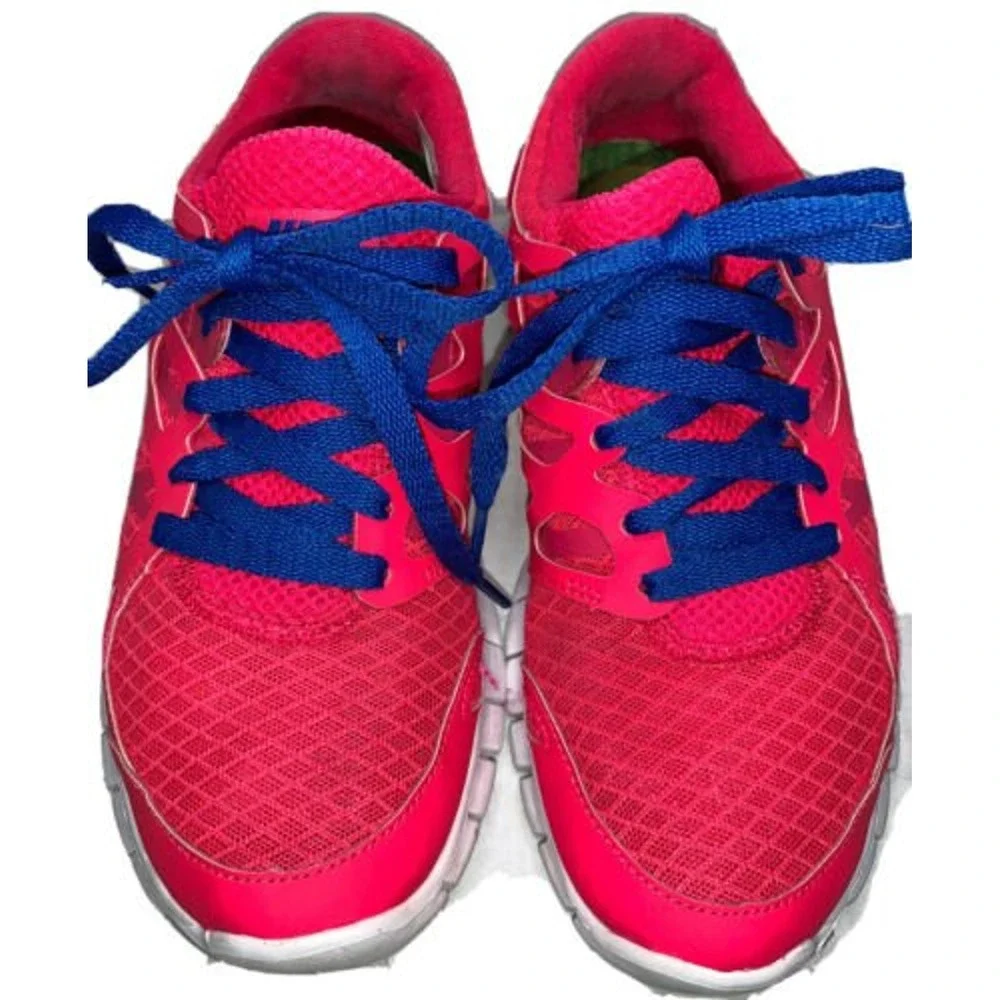 Nike Free Run 2 Pink Blue Mesh Running Shoes 443816-614 Womens 6.5